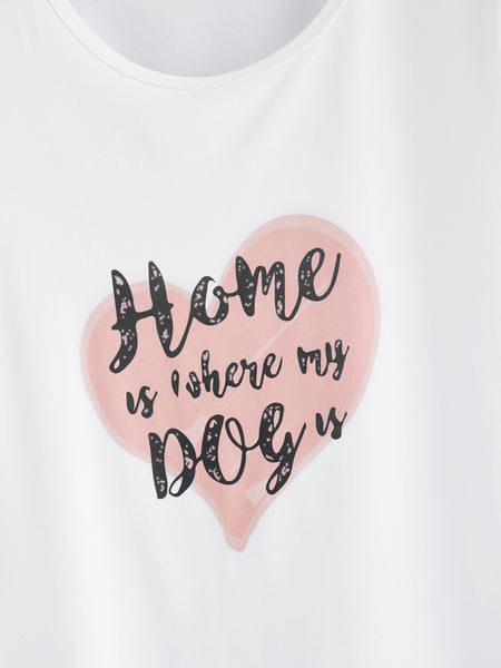 T-shirt "Home is where my dog is"