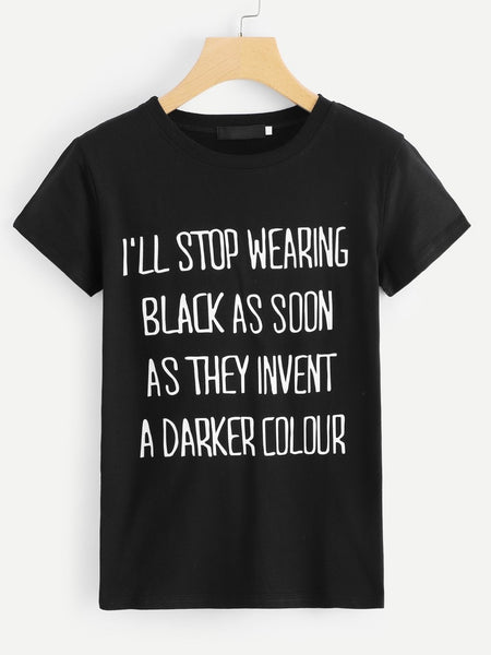 T-shirt Estampado Black Colour