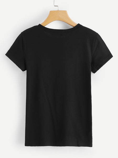 T-shirt Estampado Black Colour