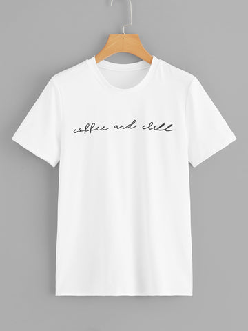T-shirt "Coffee and chill"