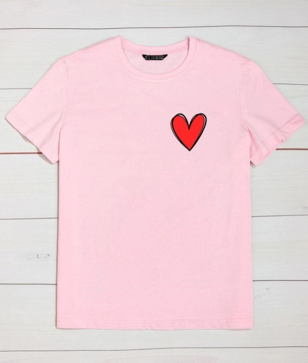 T-shirt Estampado Coração